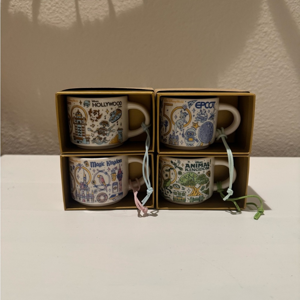 Brand New Walt Disney World Starbucks Ornament Set